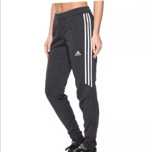 Addias Tiro 17 Grey and White Training Pants